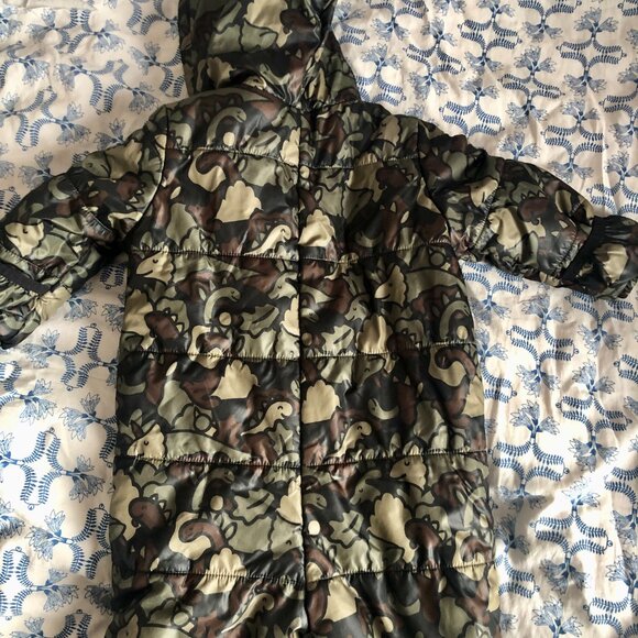 Joe Fresh Baby Dinosaur Camo Snowsuit Bunting 12-18M Hooded Winter One Piece - Picture 4 of 5